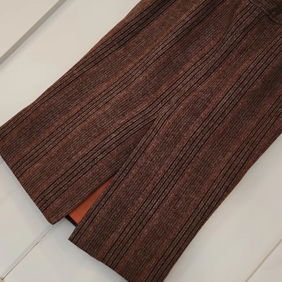 Wool pencil skirt with leather design size 2 - Picture 4 of 5